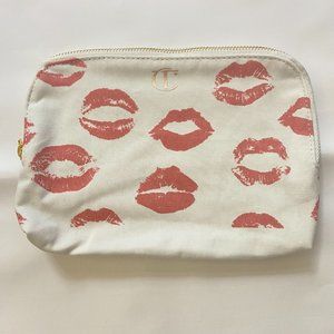 NWT Charlotte Tilbury Red Kisses Canvas Makeup Bag NEW